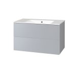 Mereo Aira, kúpeľňová skrinka s keramickým umývadlom 101cm, šedá, CN732