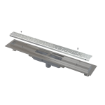 Alcaplast Podlahový žľab Antivandal s roštom, zvislý odtok APZ1111-550M