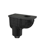 Alcaplast Univerzálny lapač strešných splavenín 300×155/125mm priamy, čierna AGV2